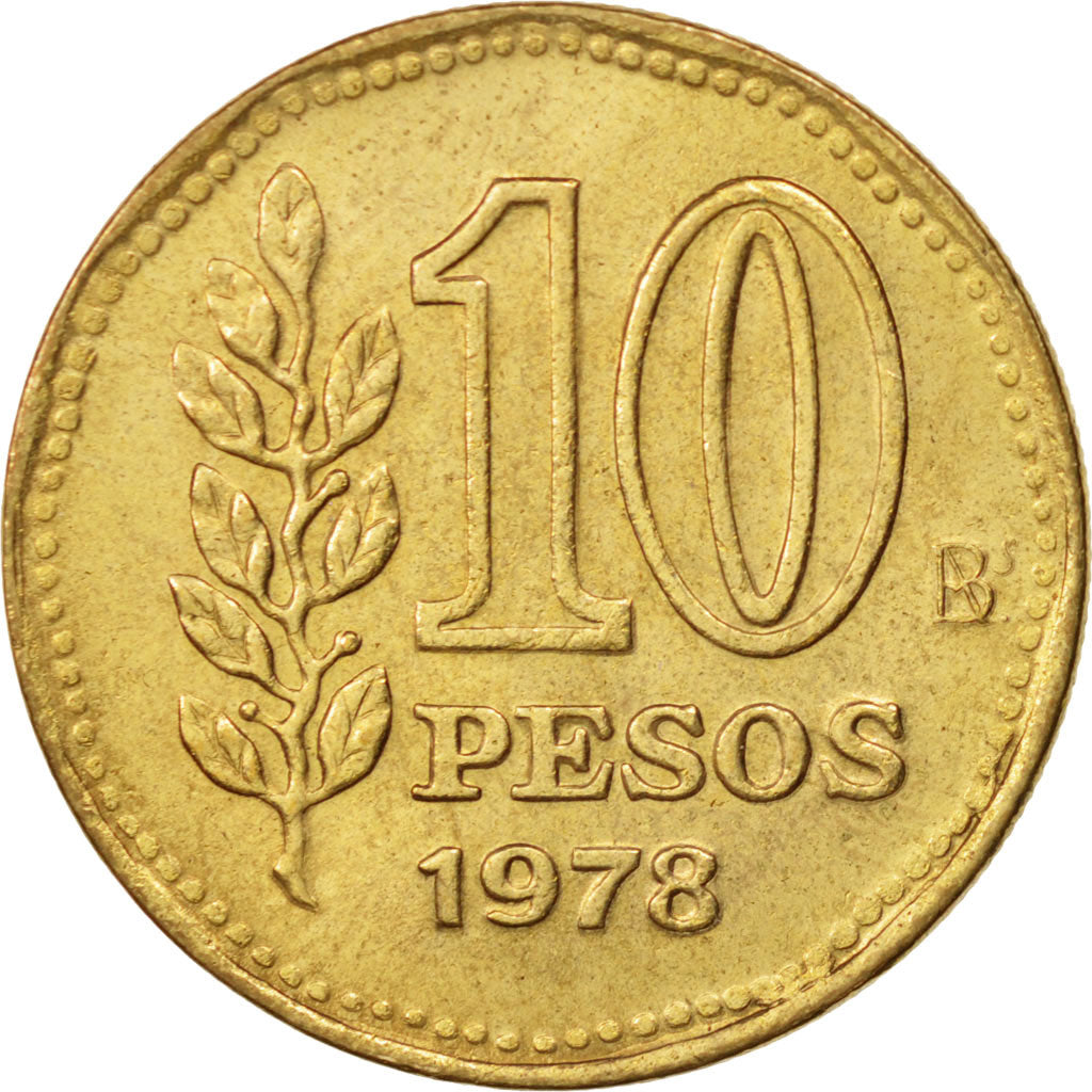 Moneta, Argentina, 10 Pesos, 1978, SPL-, Alluminio-bronzo, KM:72