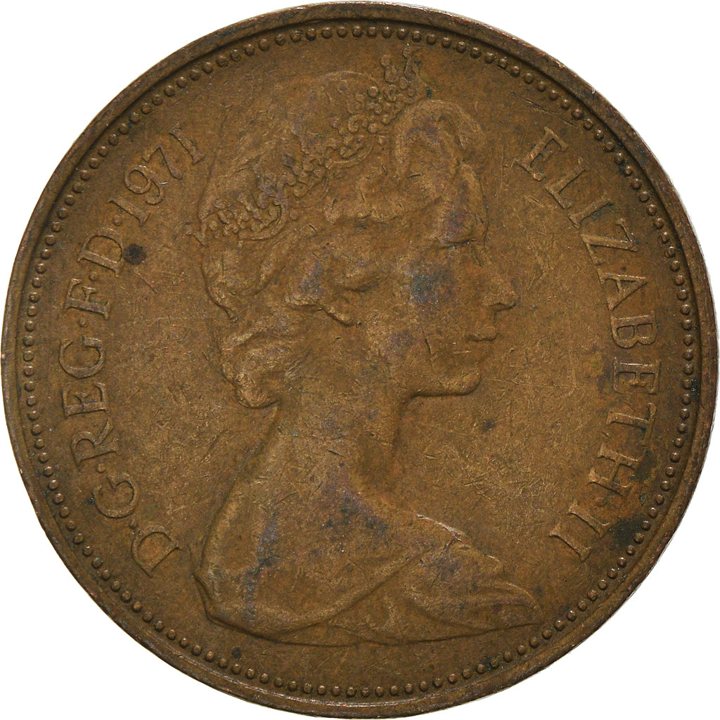 Coin, Great Britain, 2 New Pence, 1971