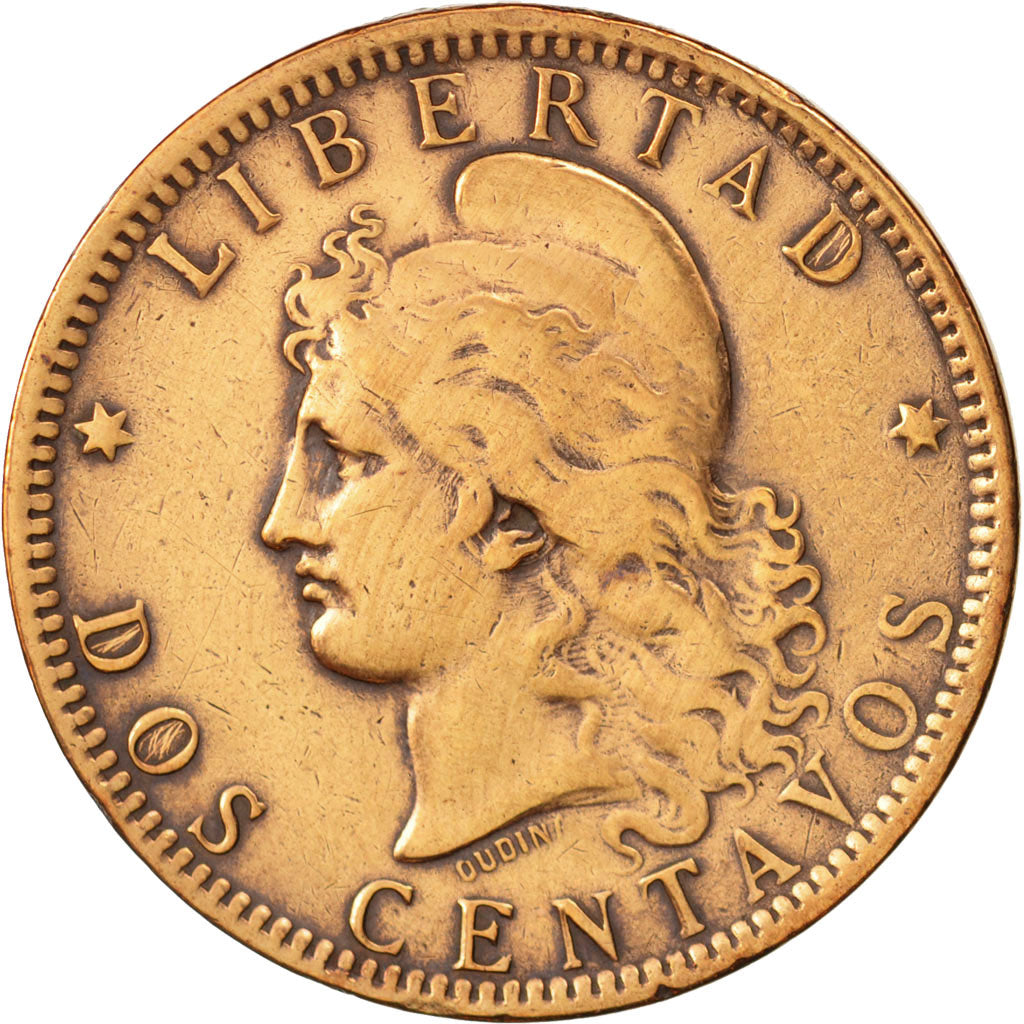 Moneta, Argentina, 2 Centavos, 1893, EF(40-45), Bronze, KM:33