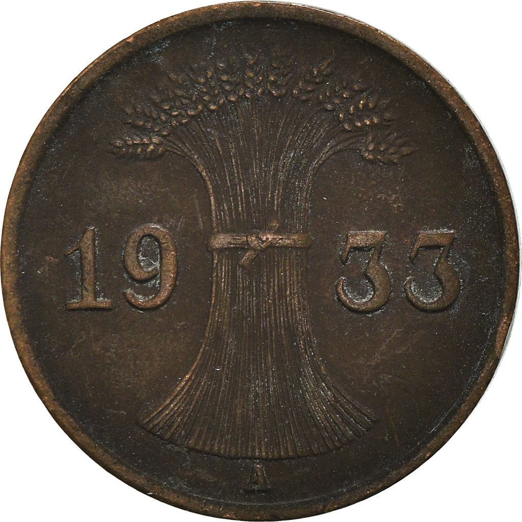 Moneta, NIEMCY, REP. WEIMARSKA, Reichspfennig, 1933