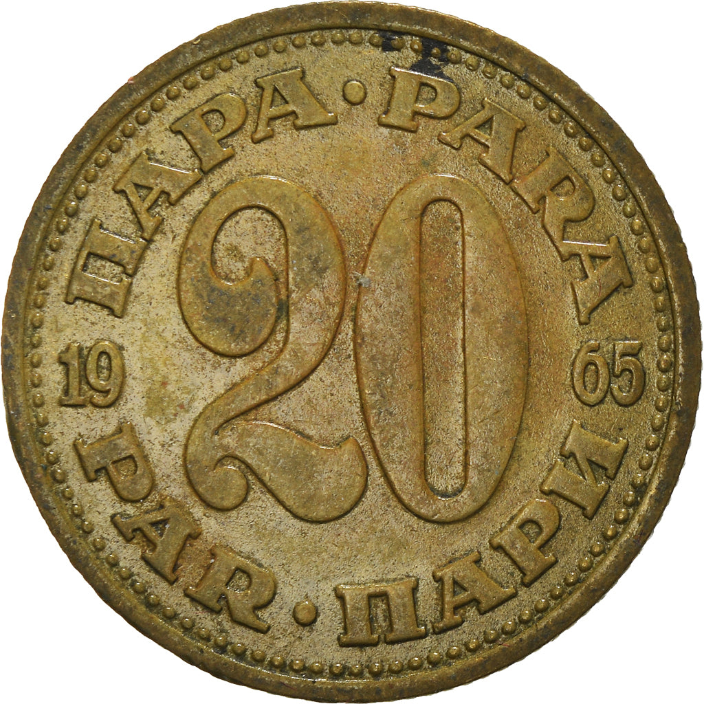 Monnaie, Yougoslavie, 20 Para, 1965