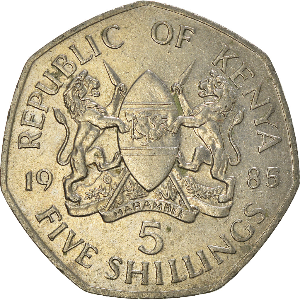 Monnaie, Kenya, 5 Shillings, 1985
