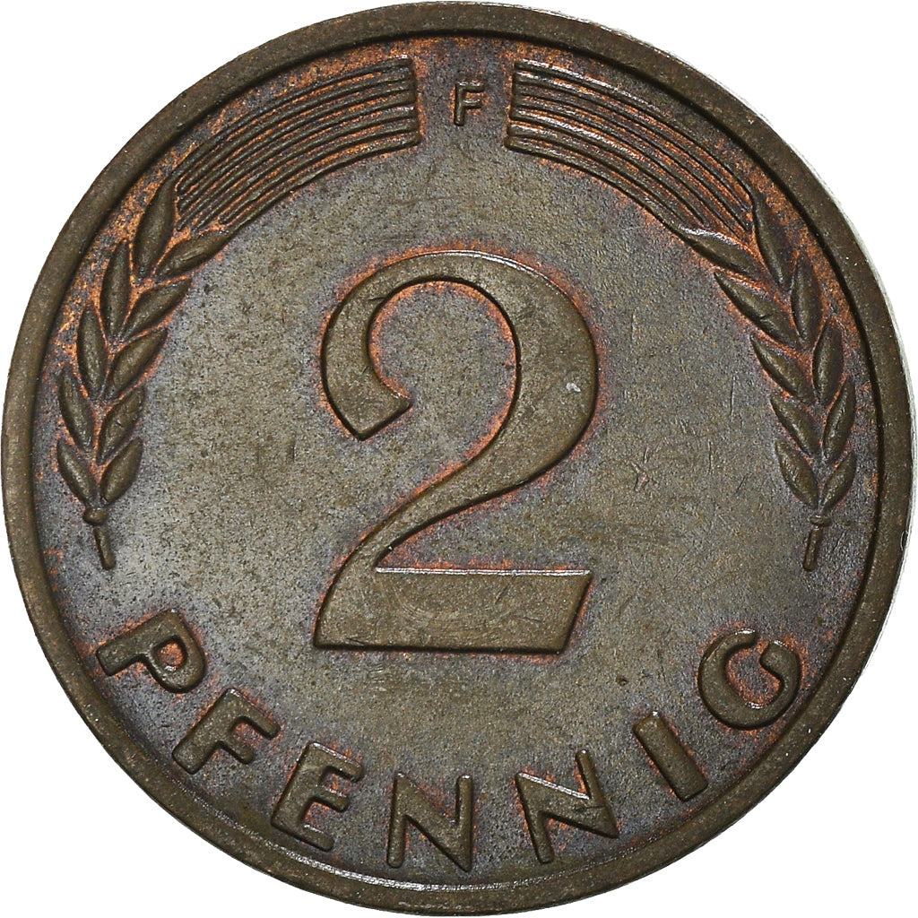 Monnaie, République fédérale allemande, 2 Pfennig, 1966