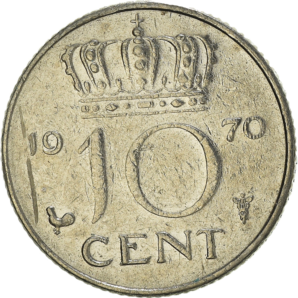 Münze, Niederlande, 10 Cents, 1970