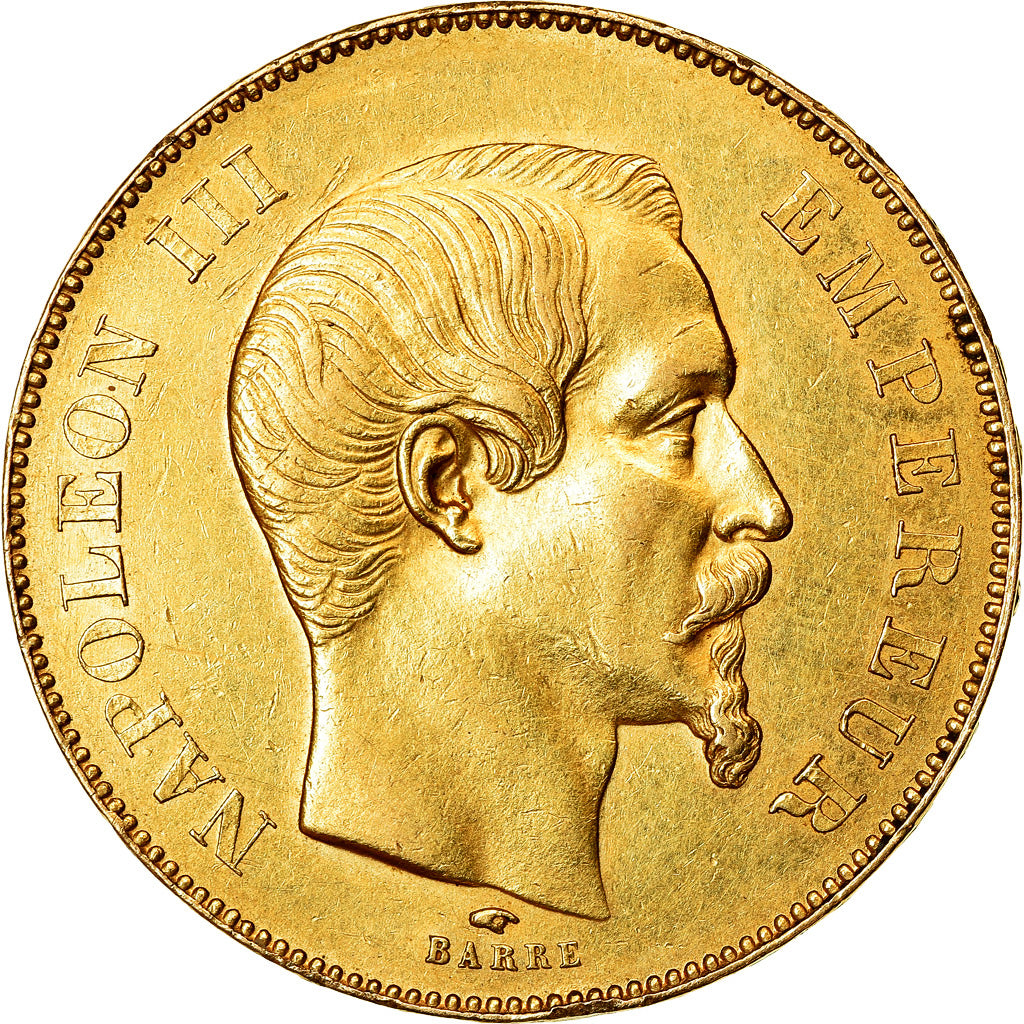 Coin, France, Napoleon III, Napoléon III, 50 Francs, 1857, Paris, AU(50-53)