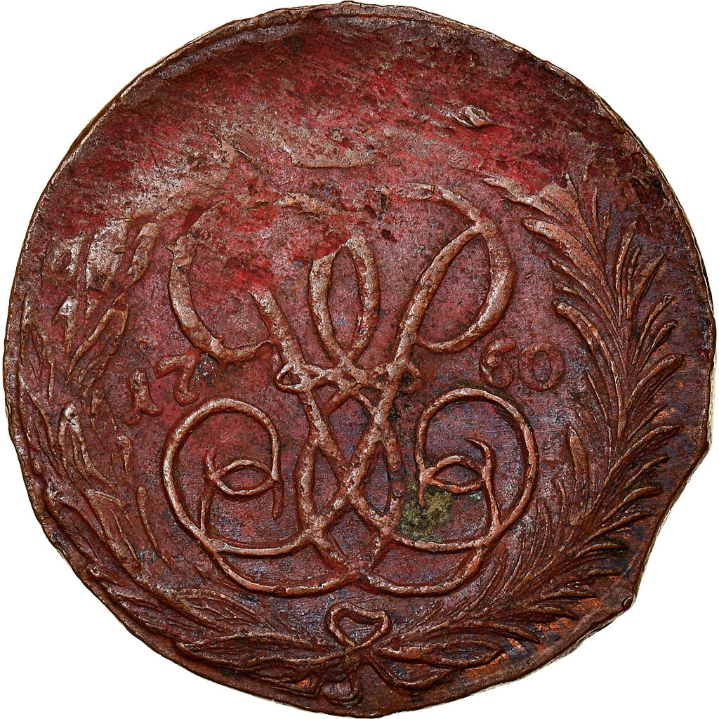 Monnaie, Russie, Elizabeth, Kopek, 1760, TB+, Cuivre, KM:6.1