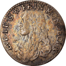 Münze, Monaco, Louis I, 5 Sols, 1/12 Ecu, 1665, S+, Silber, KM:40, Gadoury:MC70