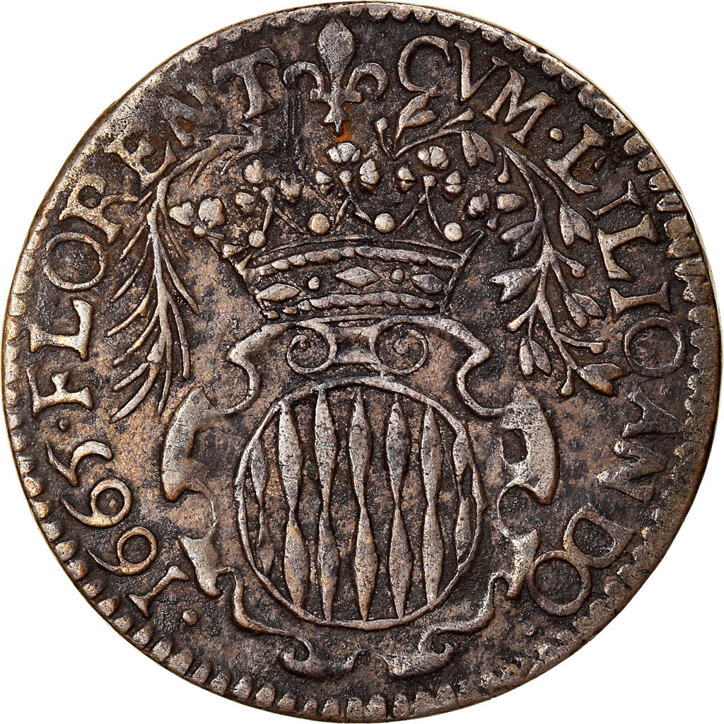 Münze, Monaco, Louis I, 5 Sols, 1/12 Ecu, 1665, S+, Silber, KM:40, Gadoury:MC70