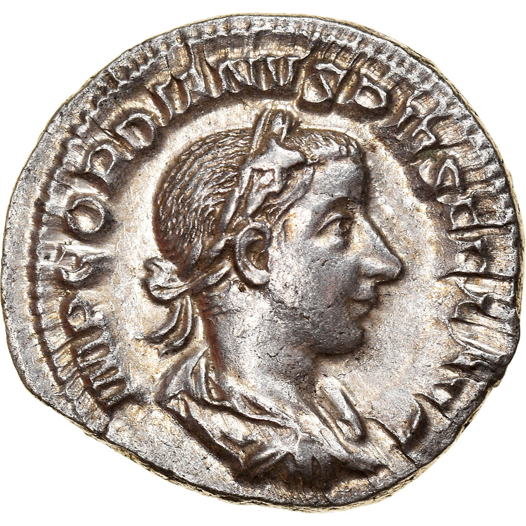 Coin, Gordian III, Denarius, 241, Roma, MS(60-62), Silver, Cohen:186
