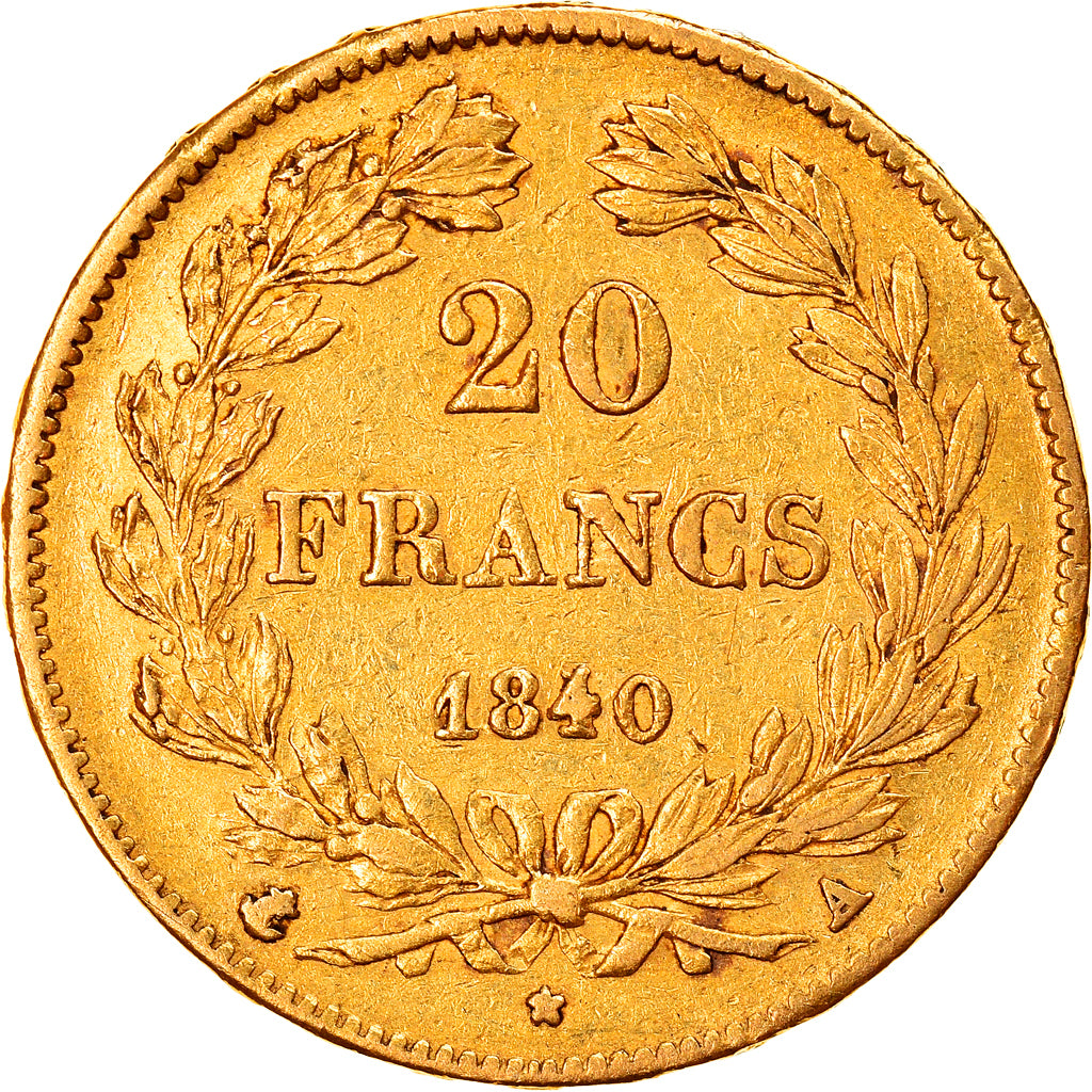 Monnaie, France, Louis-Philippe, 20 Francs, 1840, Paris, TTB, Or, Gadoury:1031