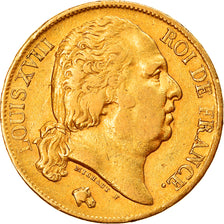 Moneta, Francia, Louis XVIII, Louis XVIII, 20 Francs, 1820, Paris, BB, Oro