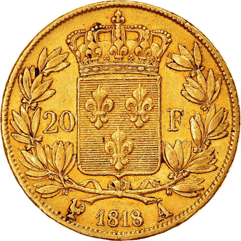 Coin, France, Louis XVIII, Louis XVIII, 20 Francs, 1818, Paris, EF(40-45), Gold