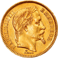 Moneda, Francia, Napoleon III, Napoléon III, 20 Francs, 1862, Paris, MBC, Oro