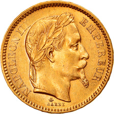 Coin, France, Napoleon III, Napoléon III, 20 Francs, 1862, Paris, AU(50-53)