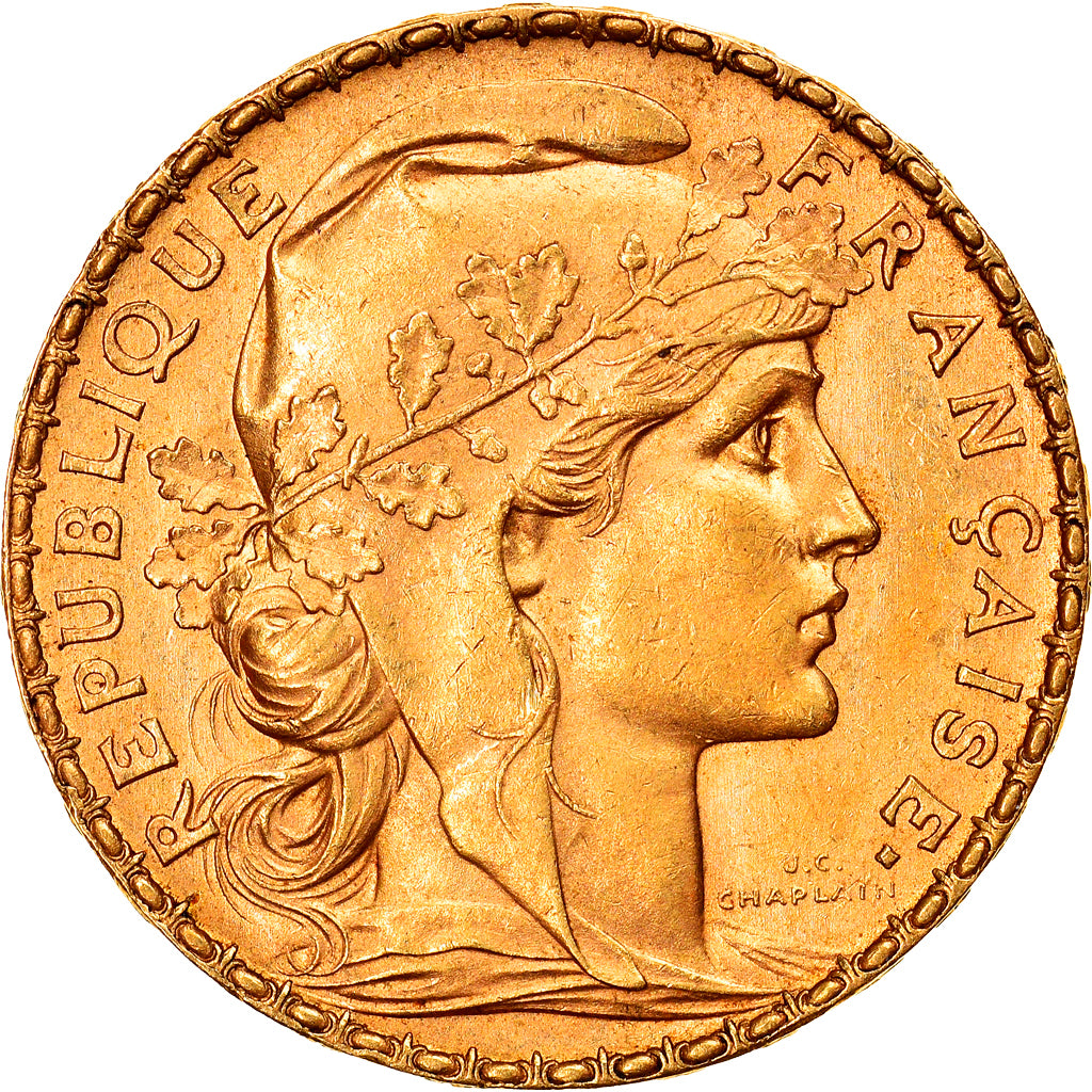 Moneda, Francia, Marianne, 20 Francs, 1901, Paris, EBC, Oro, KM:847