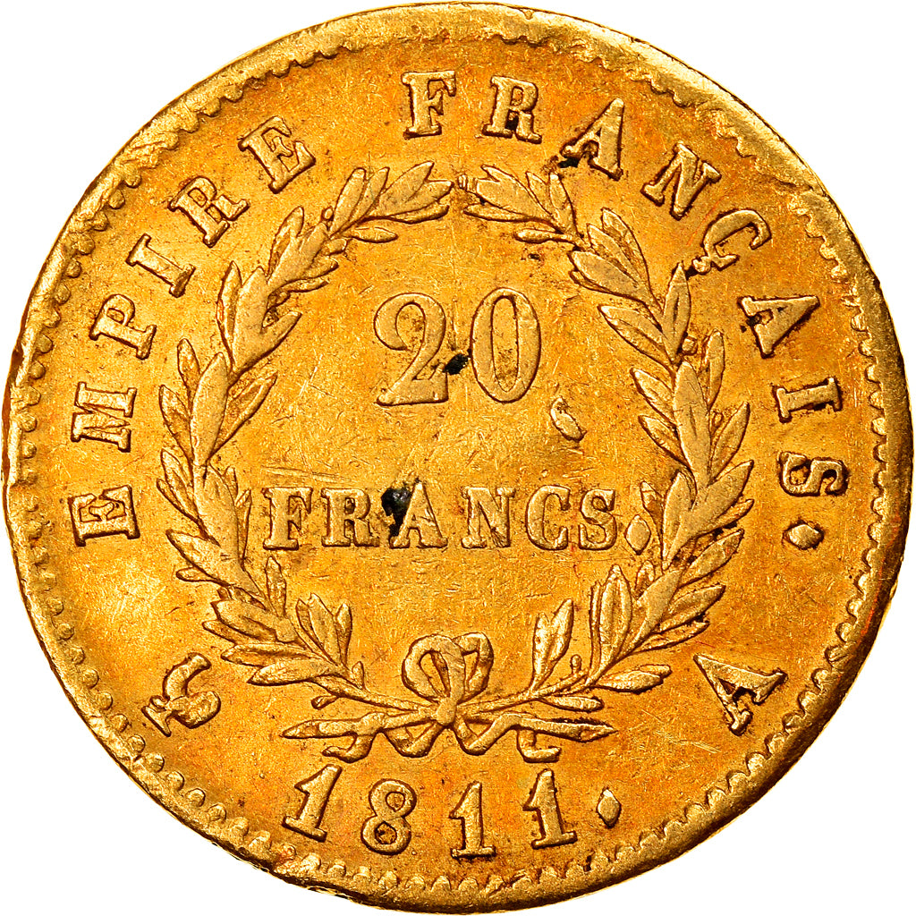Moneda, Francia, Napoléon I, 20 Francs, 1811, Paris, MBC, Oro, KM:695.1