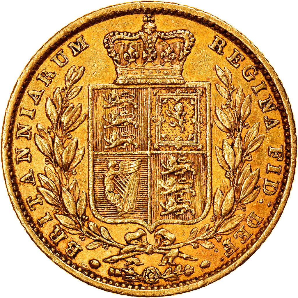 Monnaie, Grande-Bretagne, Victoria, Sovereign, 1850, Londres, TTB, Or, KM:736.1