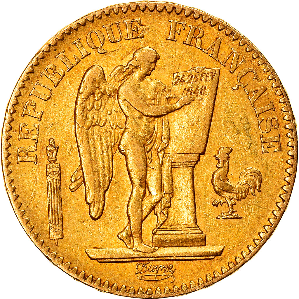 Coin, France, Génie, 20 Francs, 1848, Paris, EF(40-45), Gold, KM:757
