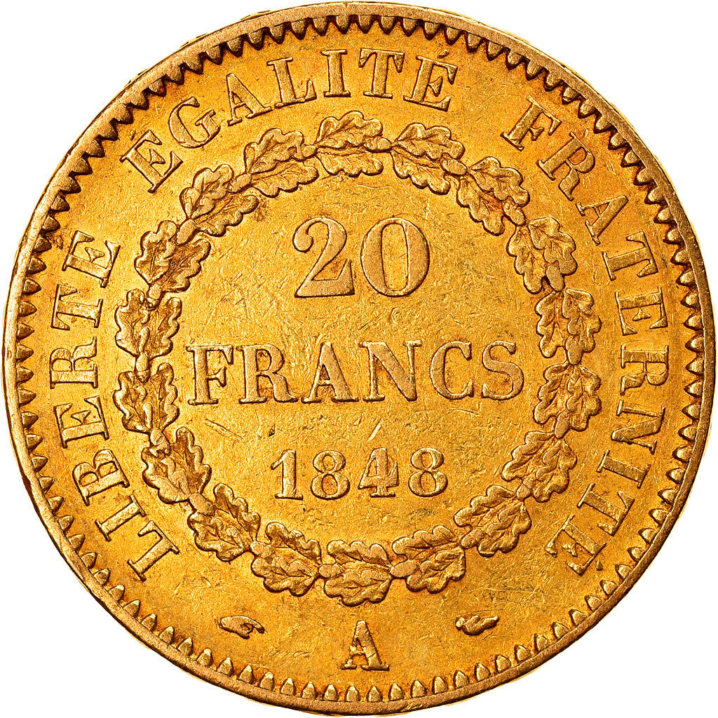 Coin, France, Génie, 20 Francs, 1848, Paris, EF(40-45), Gold, KM:757