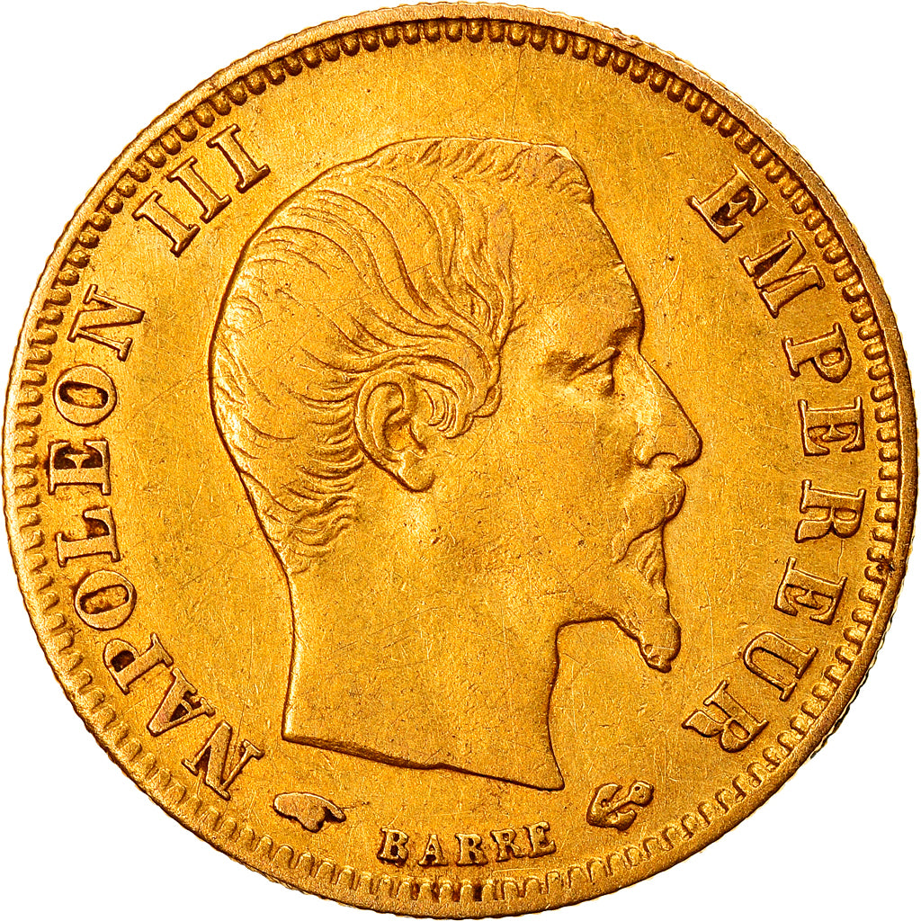Moneta, Francja, Napoleon III, Napoléon III, 5 Francs, 1859, Paris, EF(40-45)