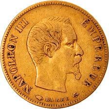 Coin, France, Napoleon III, 10 Francs, 1855, Paris, VF(30-35), Gold, KM:784.3