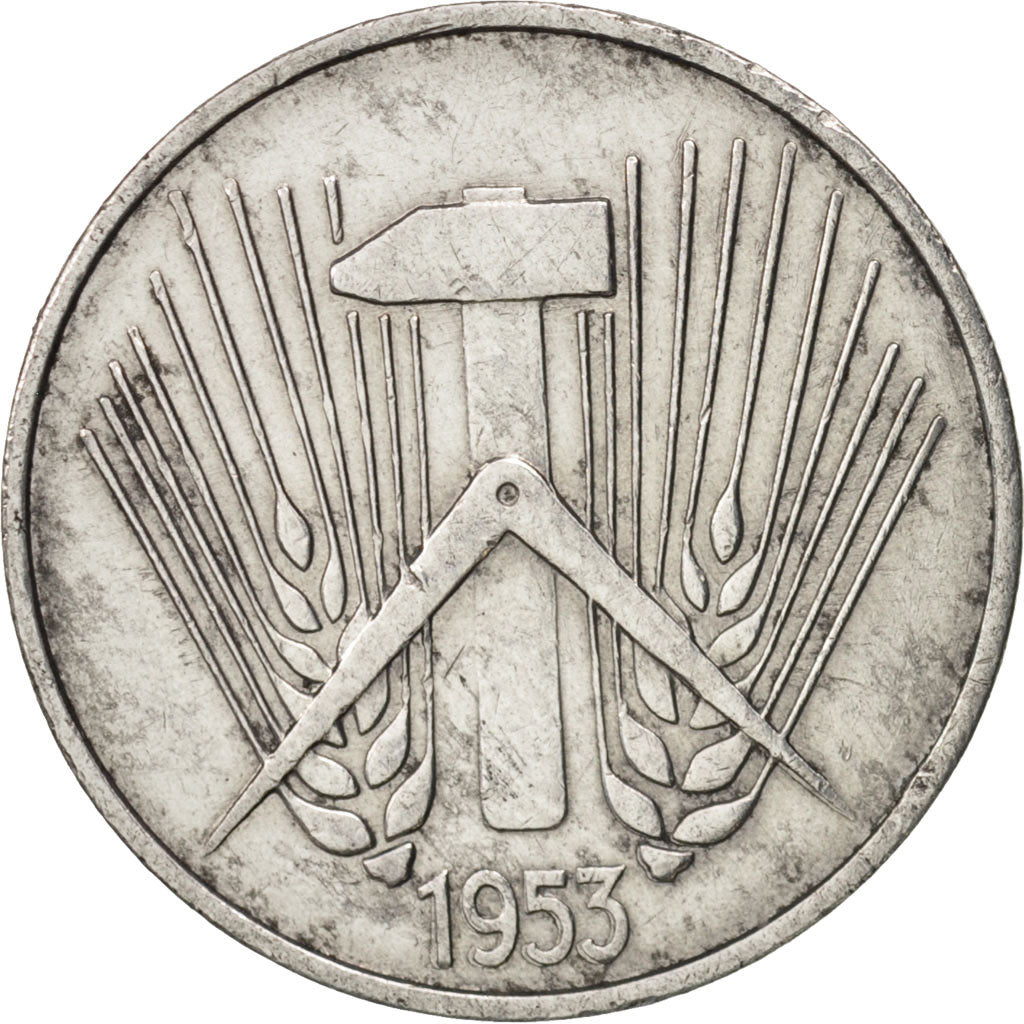 GERMAN-DEMOCRATIC REPUBLIC, 10 Pfennig, 1953, Berlin, TTB, Aluminium, KM:7