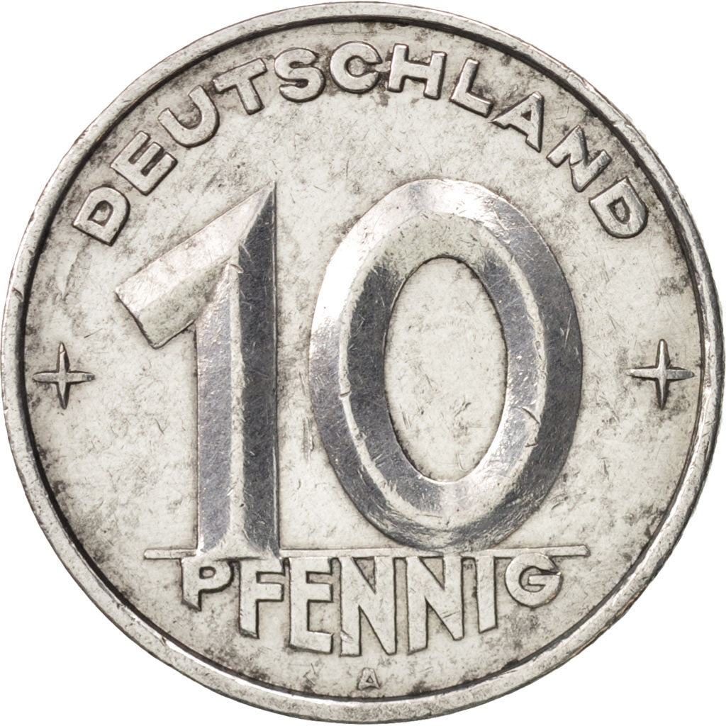 GERMAN-DEMOCRATIC REPUBLIC, 10 Pfennig, 1953, Berlin, TTB, Aluminium, KM:7