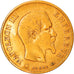 Moneta, Francia, Napoleon III, 10 Francs, 1860, Strasbourg, MB+, Oro, KM:784.4