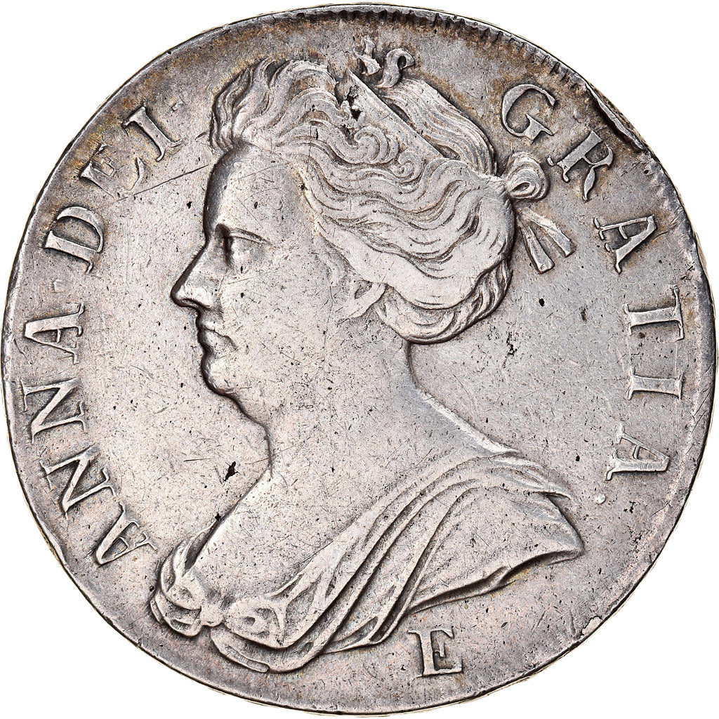Coin, Great Britain, Anne, Crown, 1707, Edinburgh, EF(40-45), Silver, KM:519.3