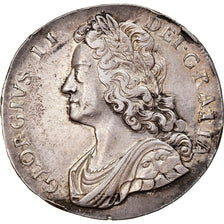 Coin, Great Britain, George II, Crown, 1736, EF(40-45), Silver, KM:575.1