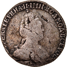 Moneda, Rusia, Catherine II, 10 Kopeks, Grivennik, 1784, Saint-Petersburg, BC+