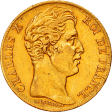 Coin, France, Charles X, 20 Francs, 1825, Lille, AU(50-53), Gold, KM:726.4