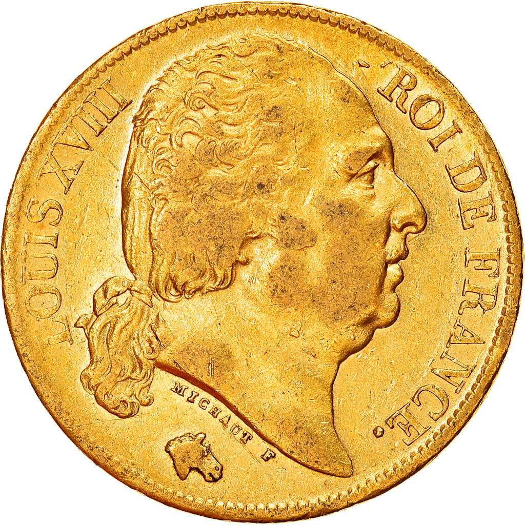 Münze, Frankreich, Louis XVIII, Louis XVIII, 20 Francs, 1819, Paris, SS+, Gold