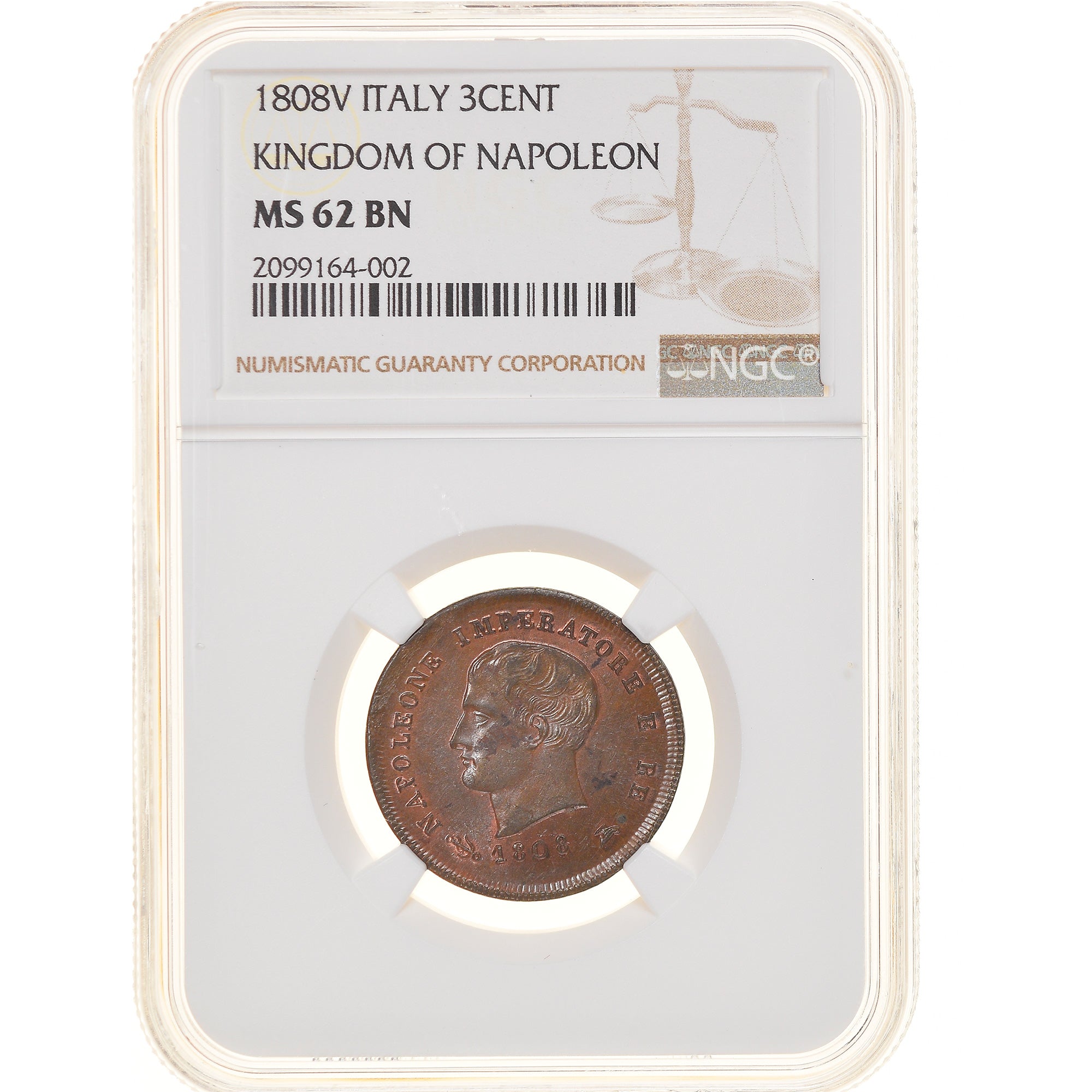 Moneta, STATI ITALIANI, KINGDOM OF NAPOLEON, Napoleon I, 3 Centesimi, 1808