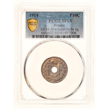 Coin, France, Lindauer, 10 Centimes, 1914, Paris, ESSAI, PCGS, SP65, MS(65-70)