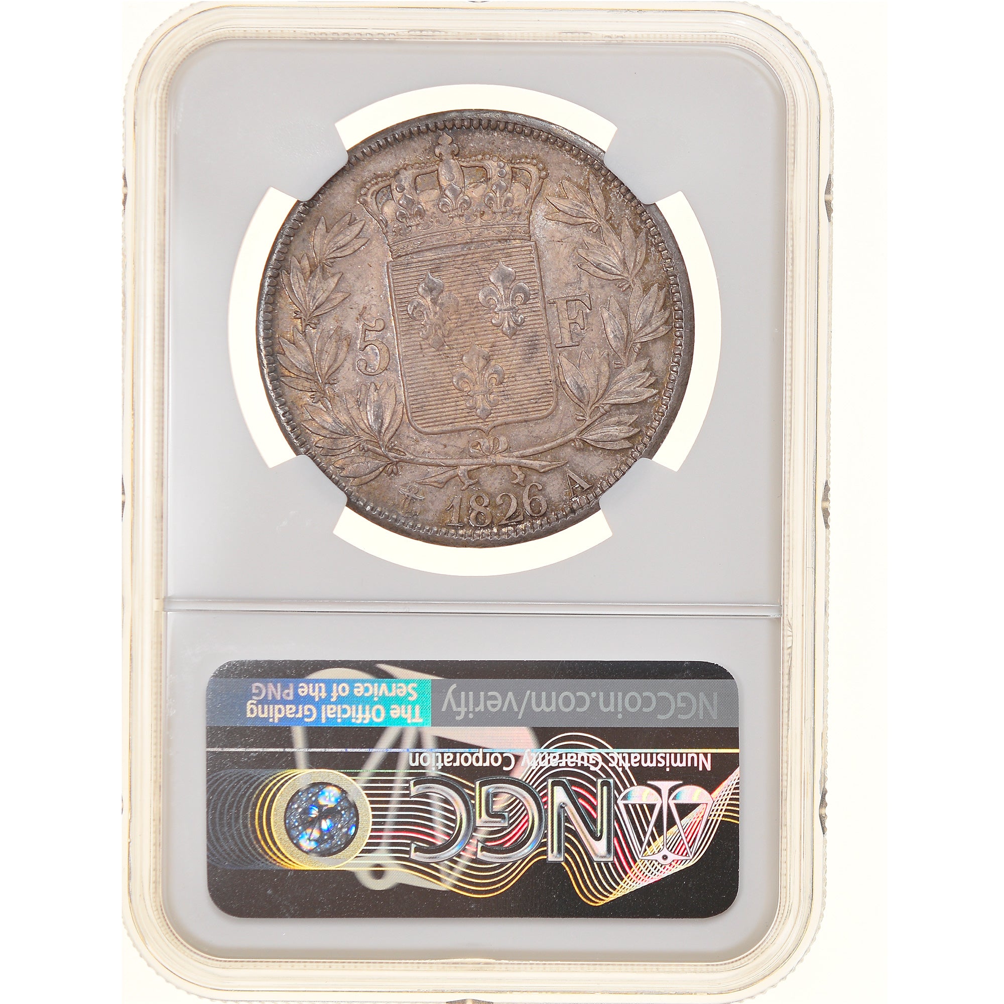 Monnaie, France, Charles X, 5 Francs, 1826, Paris, NGC, MS62, SUP+, Argent