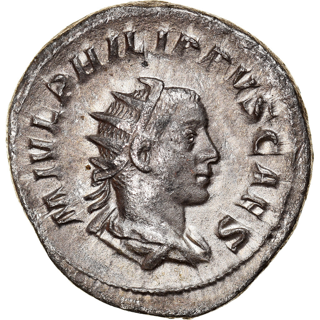 Coin, Philip II, Antoninianus, 246, Roma, AU(50-53), Billon, RIC:218