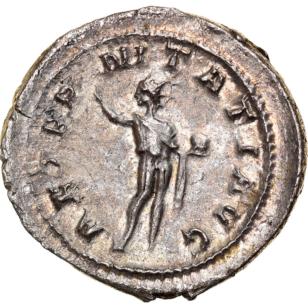 Coin, Gordian III, Denarius, 240, Roma, AU(55-58), Silver, RIC:111