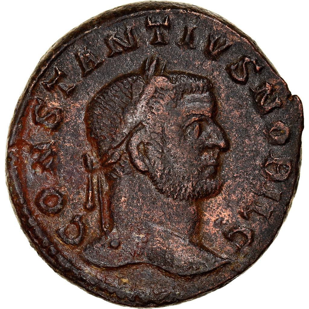 Münze, Constance Chlore, Follis, 298-299, Trier, SS+, Kupfer, RIC:343a