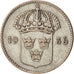 Sweden, Gustaf V, 10 Öre, 1936, AU(50-53), Silver, KM:780