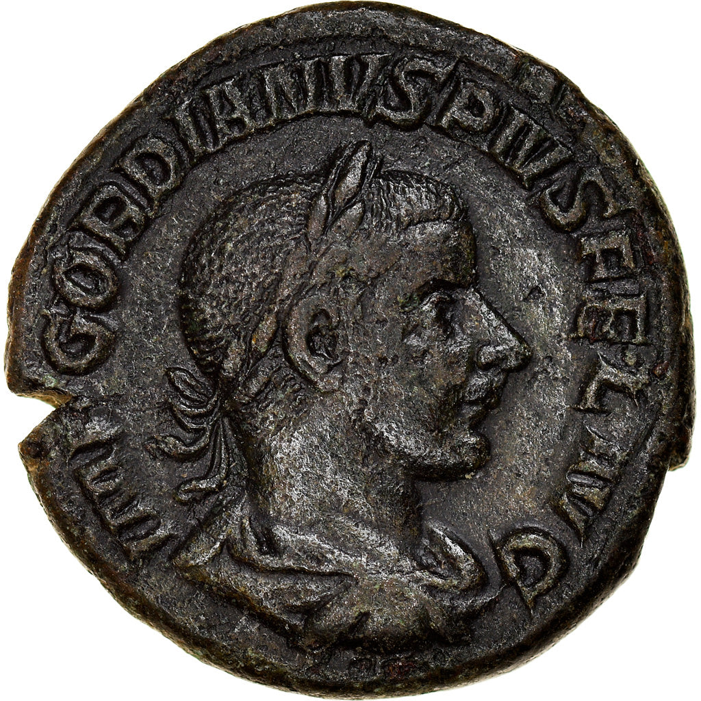 Coin, Gordian III, As, 243-244, Rome, AU(50-53), Bronze, RIC:337b