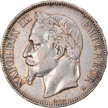 Monnaie, France, Napoléon III, 5 Francs, 1868, Strasbourg, Tranche fautée