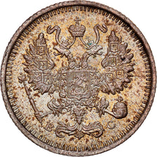 Münze, Russland, Nicholas II, 10 Kopeks, 1915, Petrograd, UNZ, Silber, KM:20a.3