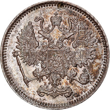 Monnaie, Russie, Alexander II, 10 Kopeks, 1861, St. Petersburg, SUP+, Argent