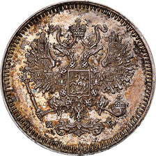 Munten, Rusland, Alexander II, 10 Kopeks, 1861, St. Petersburg, PR, Zilver