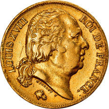 Coin, France, Louis XVIII, Louis XVIII, 20 Francs, 1818, Lille, EF(40-45), Gold