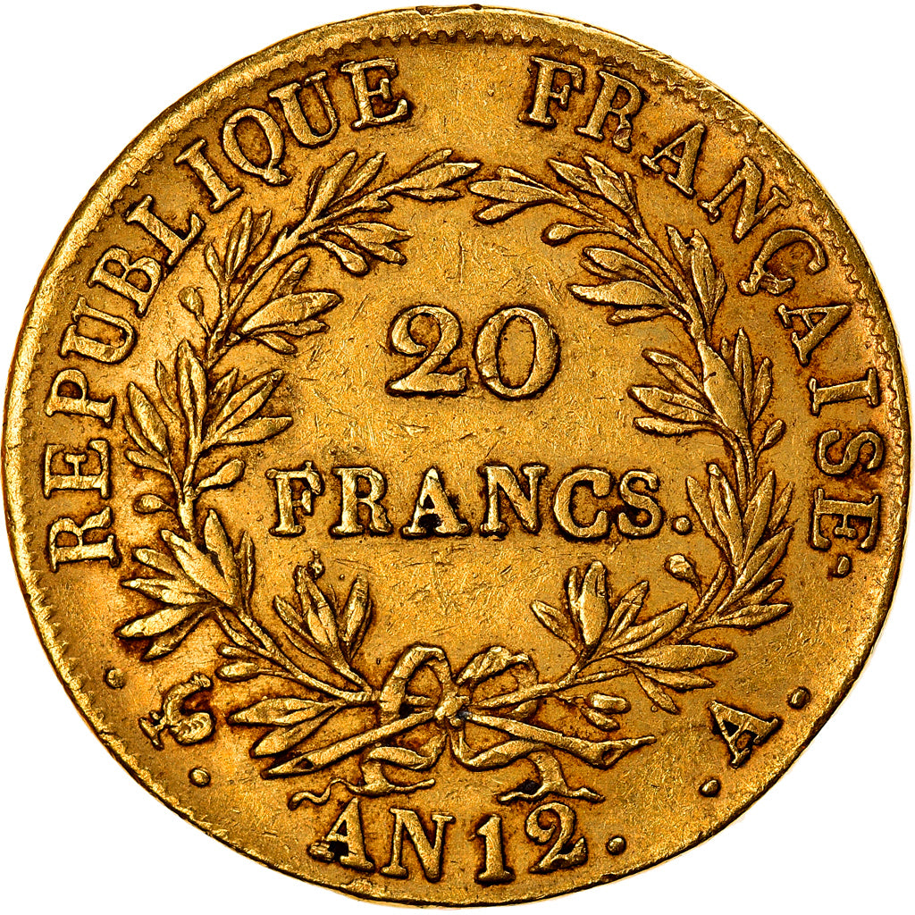 Monnaie, France, Napoléon I, 20 Francs, An 12, Paris, TTB, Or, Gadoury:1021