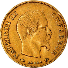 Münze, Frankreich, Napoleon III, 10 Francs, 1858, Paris, S+, Gold, KM:784.3