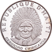 Coin, Haiti, Geronimo Chiricahua, 10 Gourdes, 1971, Proof, MS(65-70), Silver