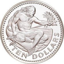 Moneda, Barbados, 10 Dollars, 1979, Franklin Mint, FDC, Plata, KM:17a